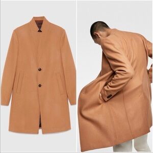 ZARA MAN WOOL CAMEL COAT